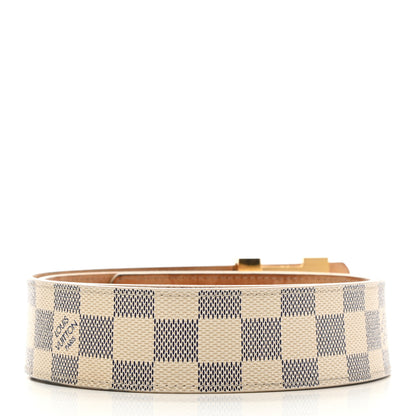 Louis Vuitton Damier Azur 40mm LV Initiales Belt 85 34 2 of 9