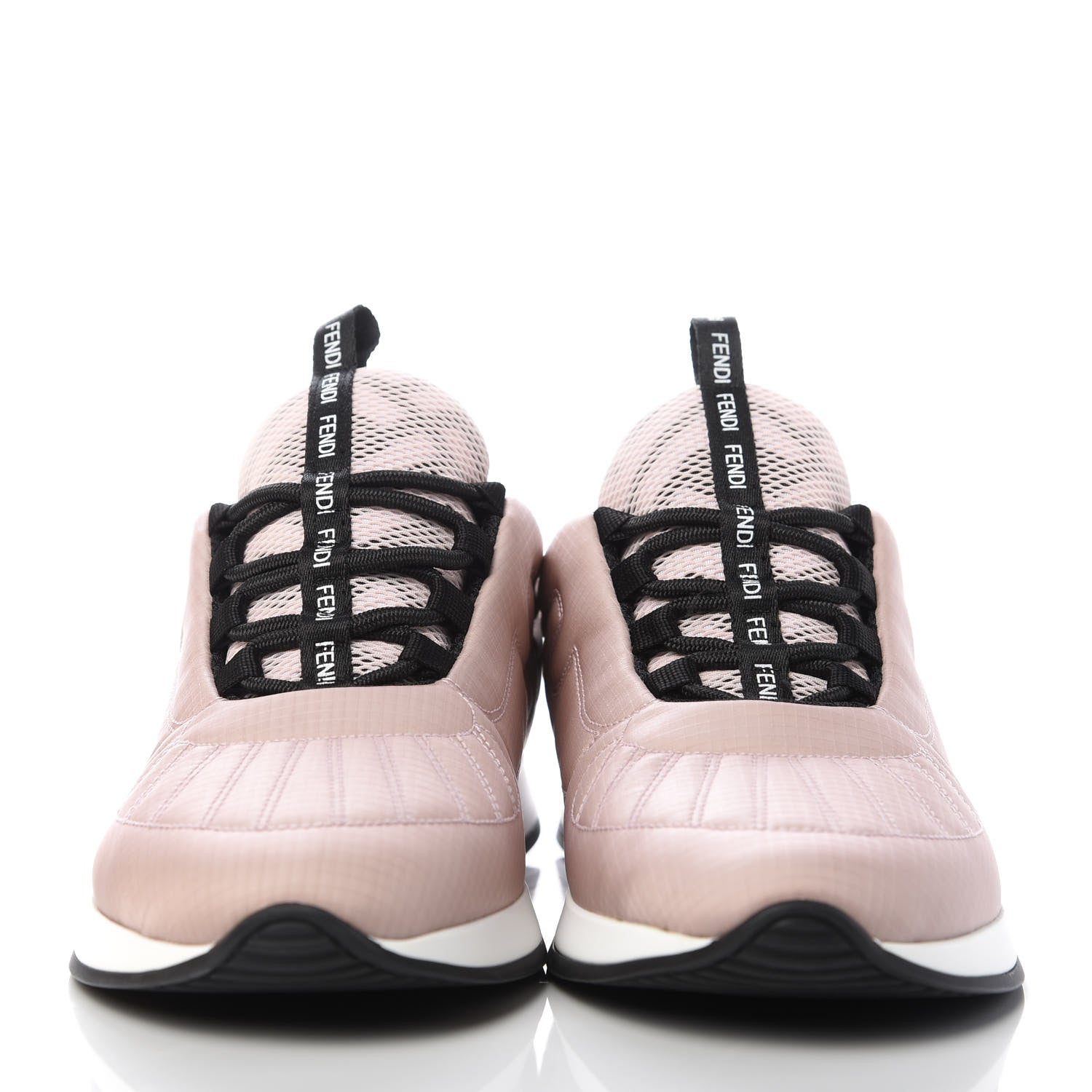 Fendi Nylon FFreedom Sneakers 35 White Rosa 2 of 10