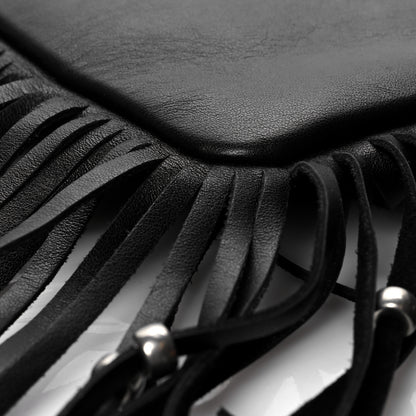 Saint Laurent Calfskin Monogram Fringe Pouch Black 10 of 10
