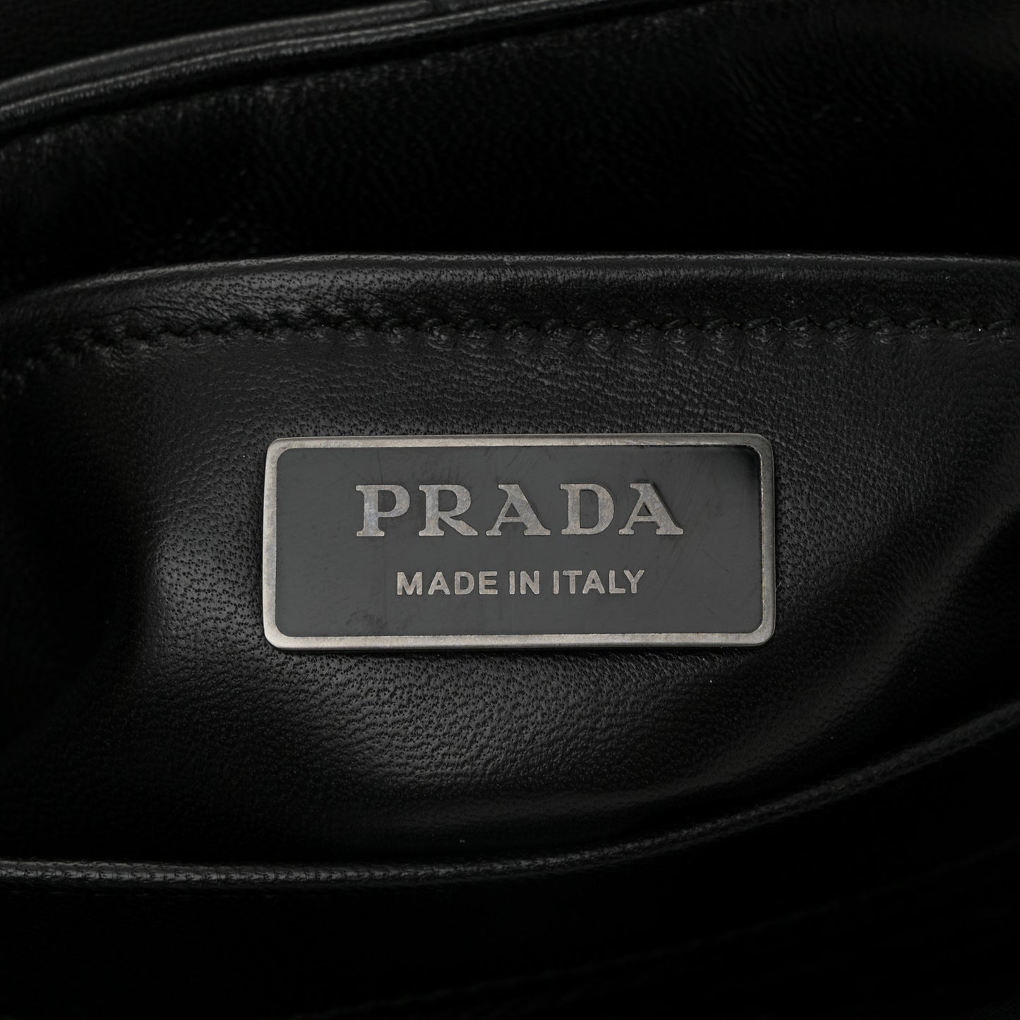 Nappa Triangle Stitched Small Spectrum Bag Black