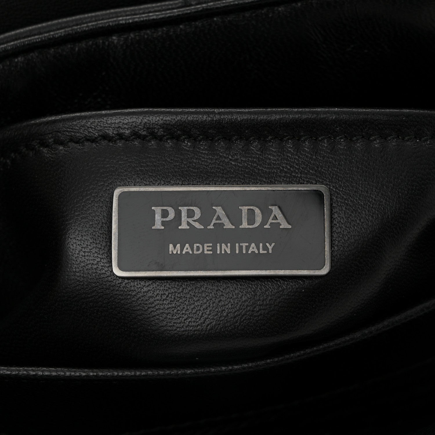 Prada Nappa Triangle Stitched Small Spectrum Bag Black 6 of 10