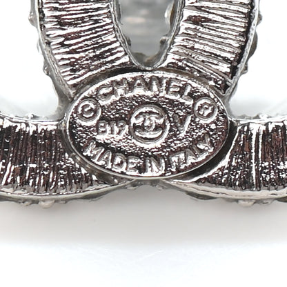 Chanel Crystal Mini CC Earrings Silver 4 of 4