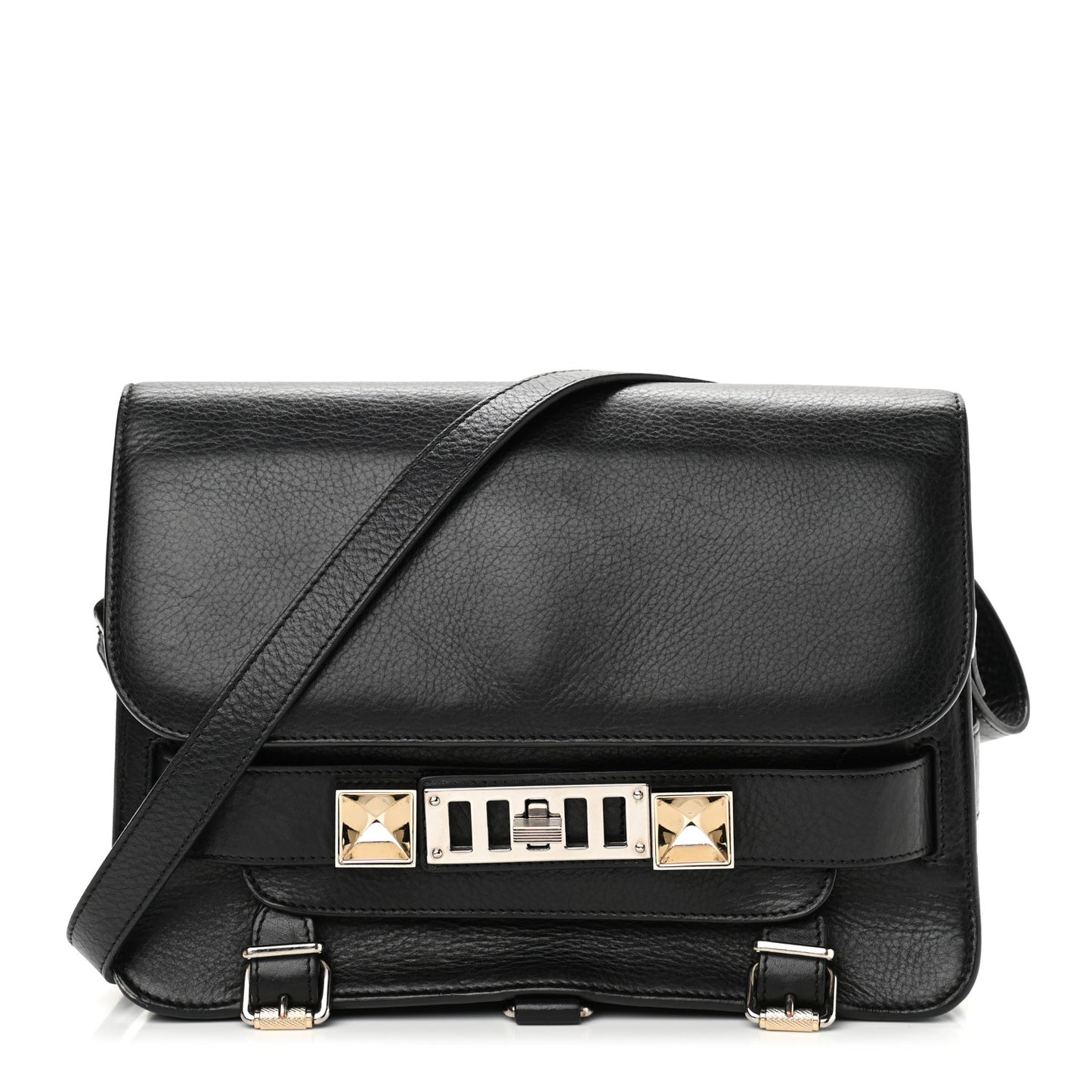 Calfskin PS11 Classic Shoulder Bag Black