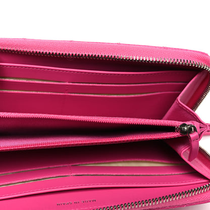Chanel Caviar Quilted Large Gusset Zip Around Wallet Pink 5 of 9