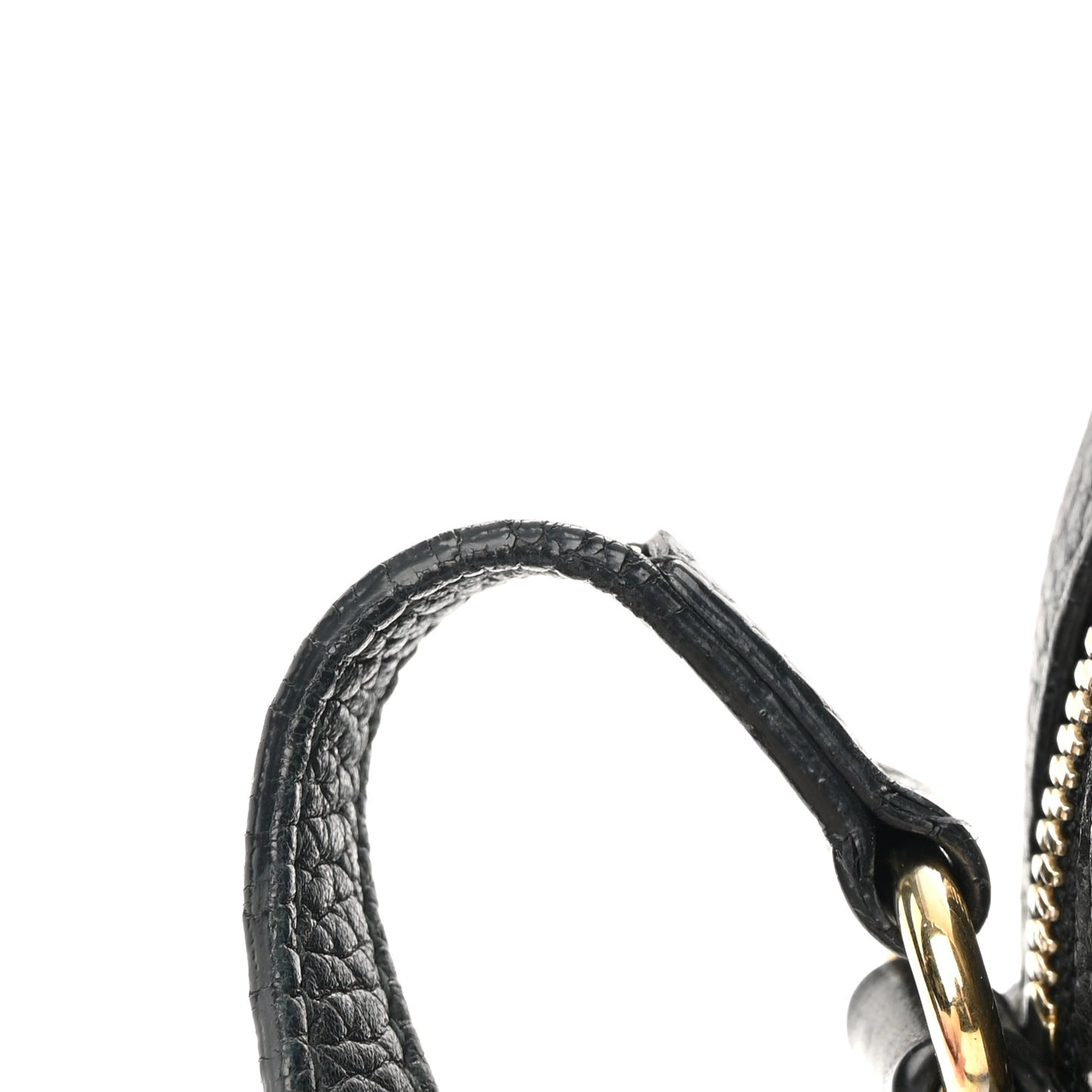 Pebbled Calfskin Small Soho Disco Bag Black