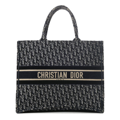 Christian Dior Oblique Velvet Book Tote Blue Multicolor 1 of 12