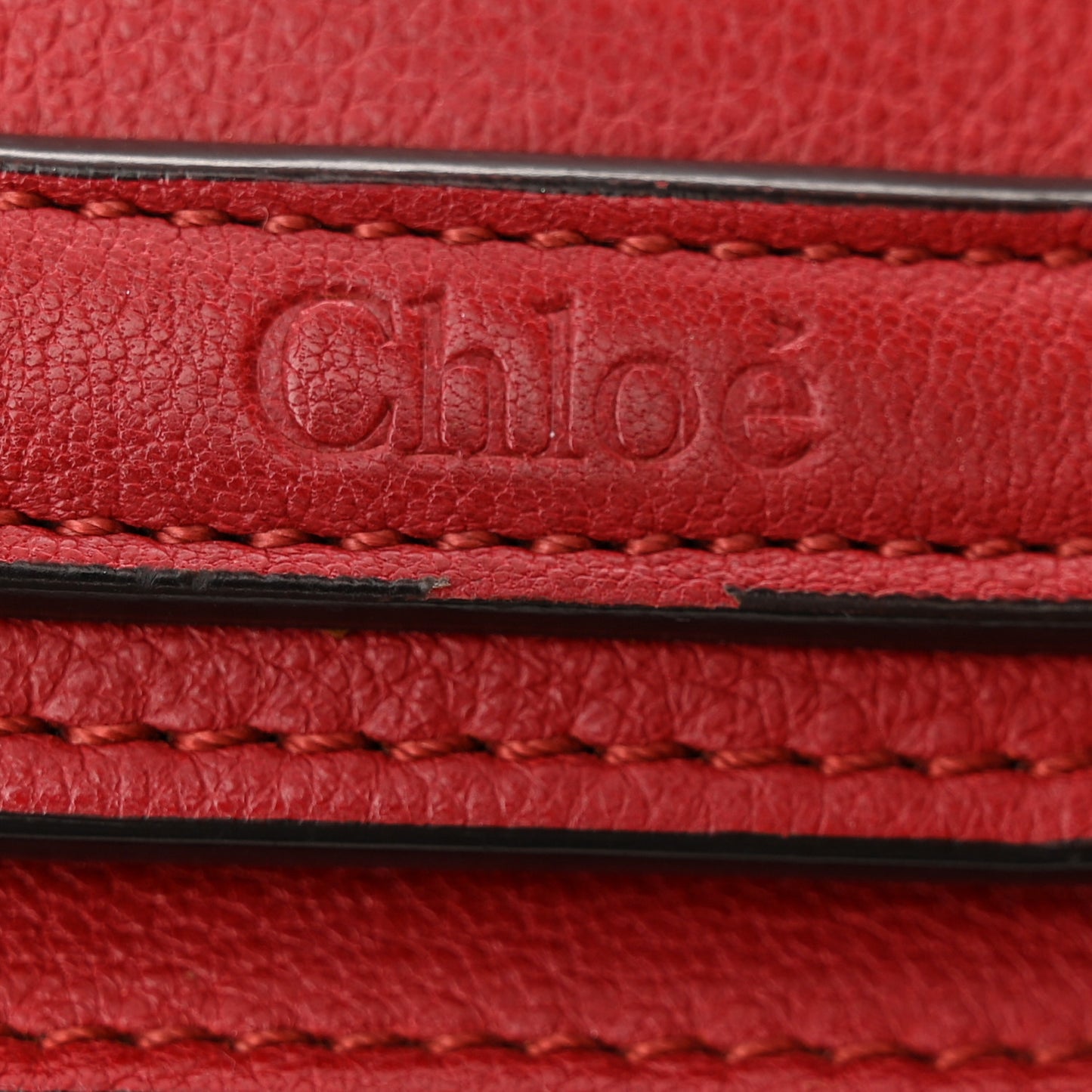 Calfskin Small Nile Bracelet Minaudiere Bag Dahlia Red