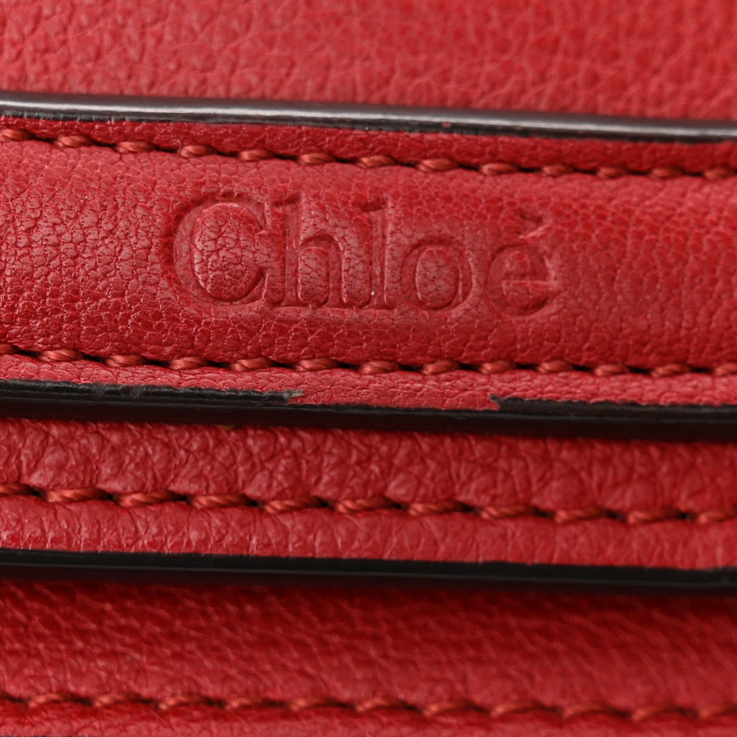 Chloe Calfskin Small Nile Bracelet Minaudiere Bag Dahlia Red 19 of 21