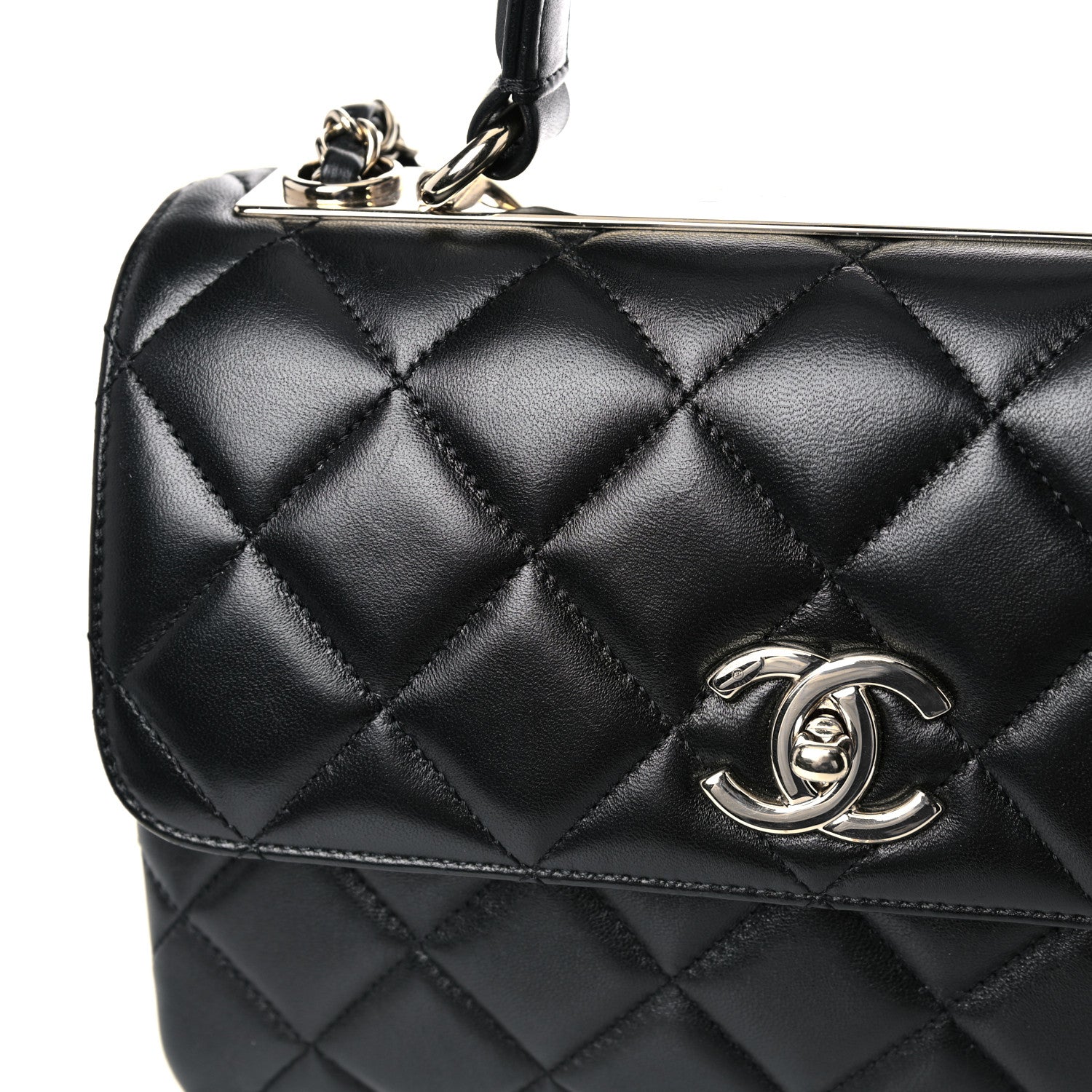 Chanel Lambskin Quilted Small Trendy CC Dual Handle Flap Bag Black 13 of 17