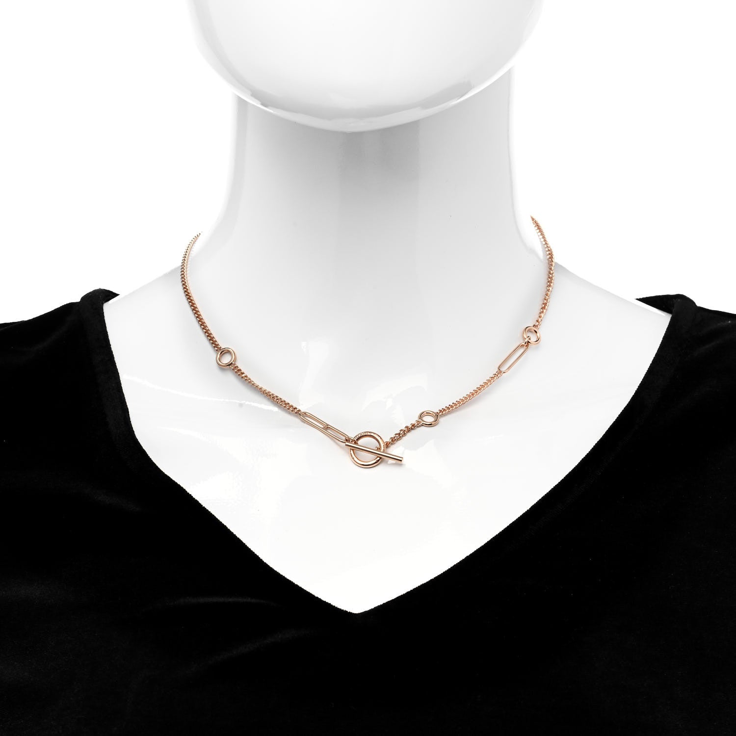 Hermes 18K Rose Gold Echappee Necklace ST 2 of 5