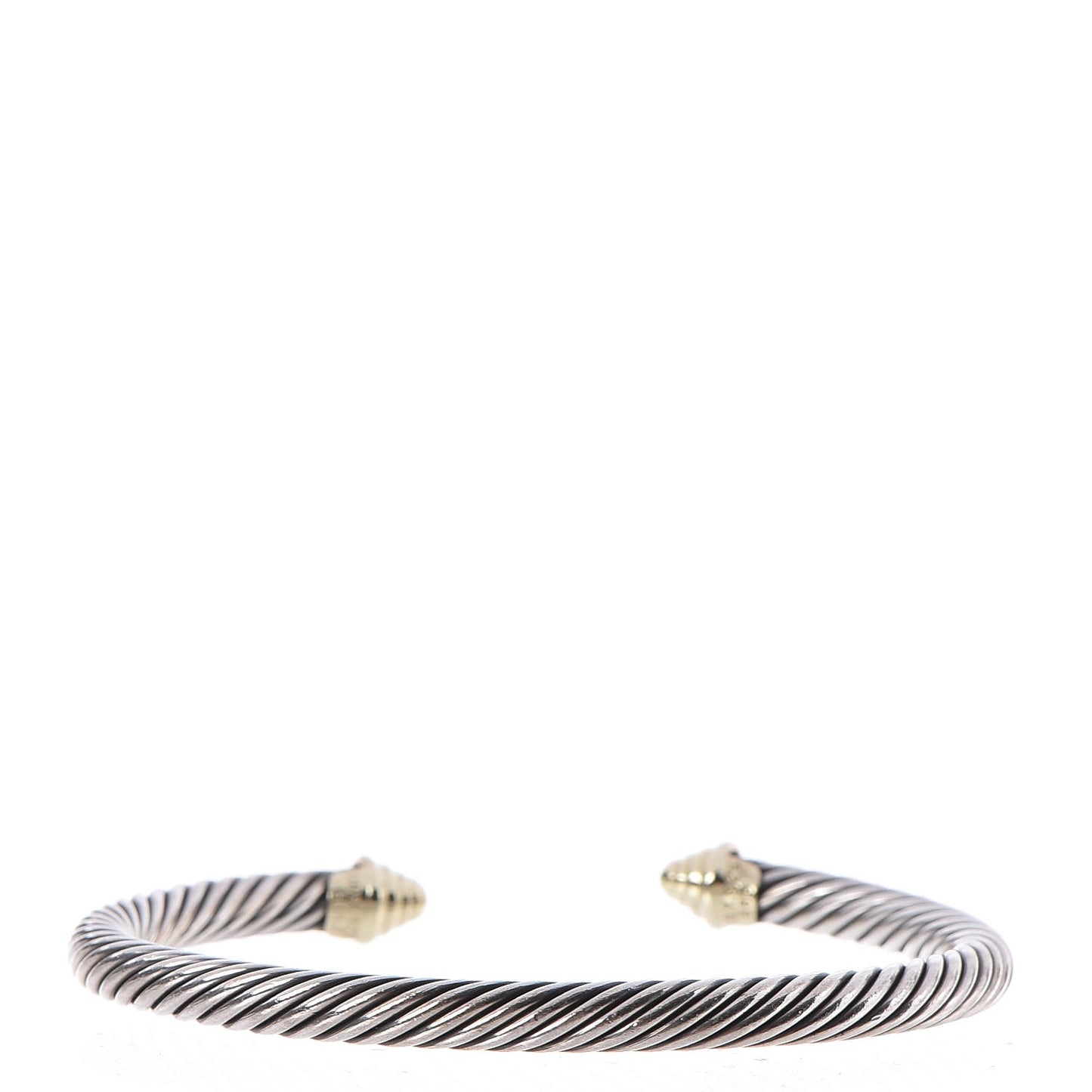 Sterling Silver 14K Yellow Gold 5mm Cable Classics Bracelet