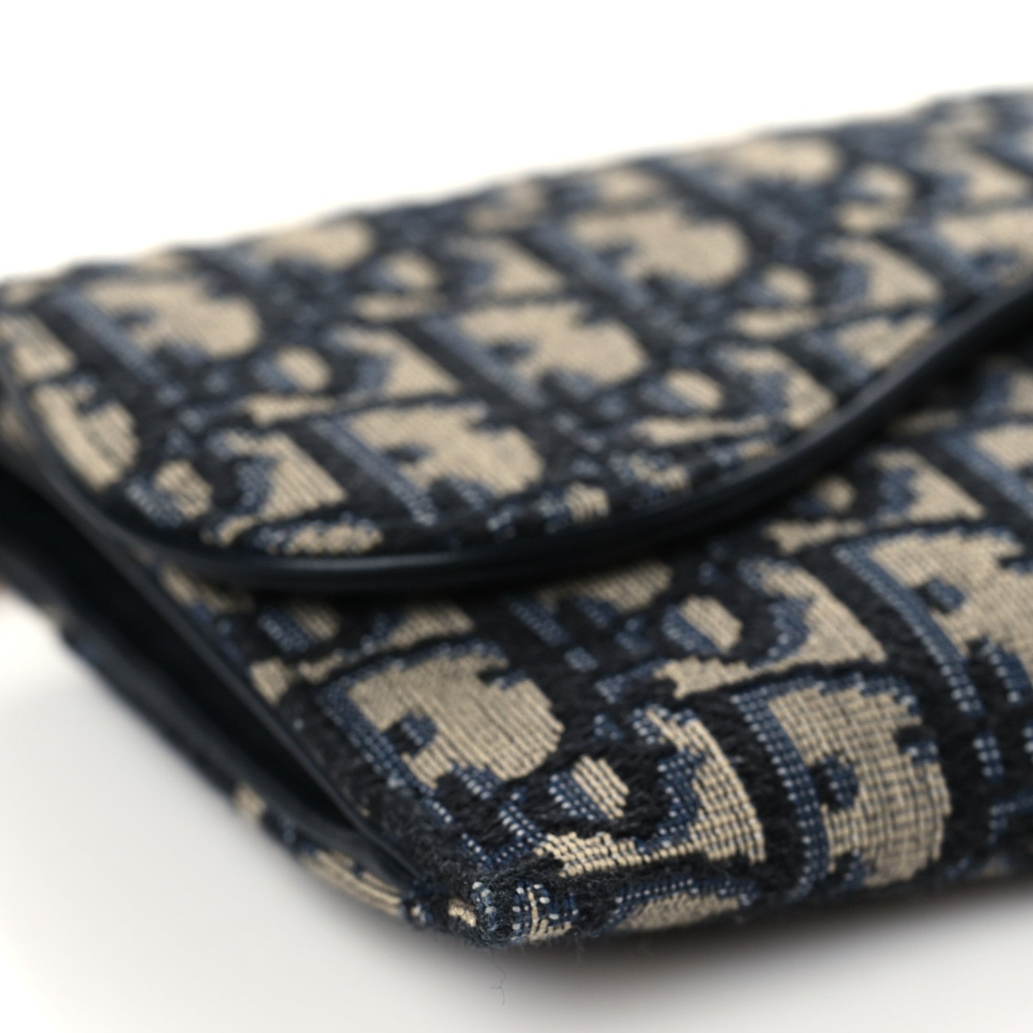 Christian Dior Oblique Saddle Chain Long Wallet Blue 10 of 10