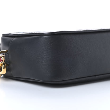 Fendi Vitello Century Bi-Color FF 1974 Embossed Mini Camera Case Maya Black 9 of 11