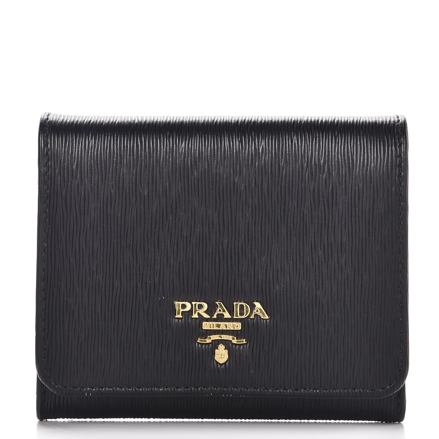 Prada Vitello Move Trifold Wallet Nero Black 1 of 10