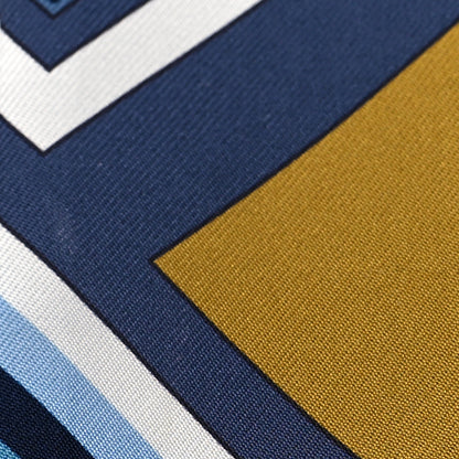 Hermes Silk Washington's Carriage Detail Twilly Gris Bleu Jean Jaune 5 of 6