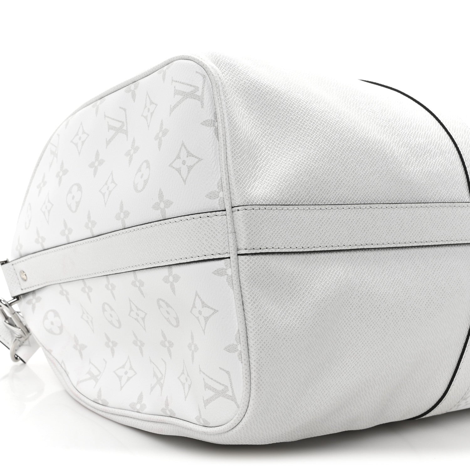Louis Vuitton Taiga Monogram Eclipse Keepall Bandouliere 50 Optic White 7 of 9