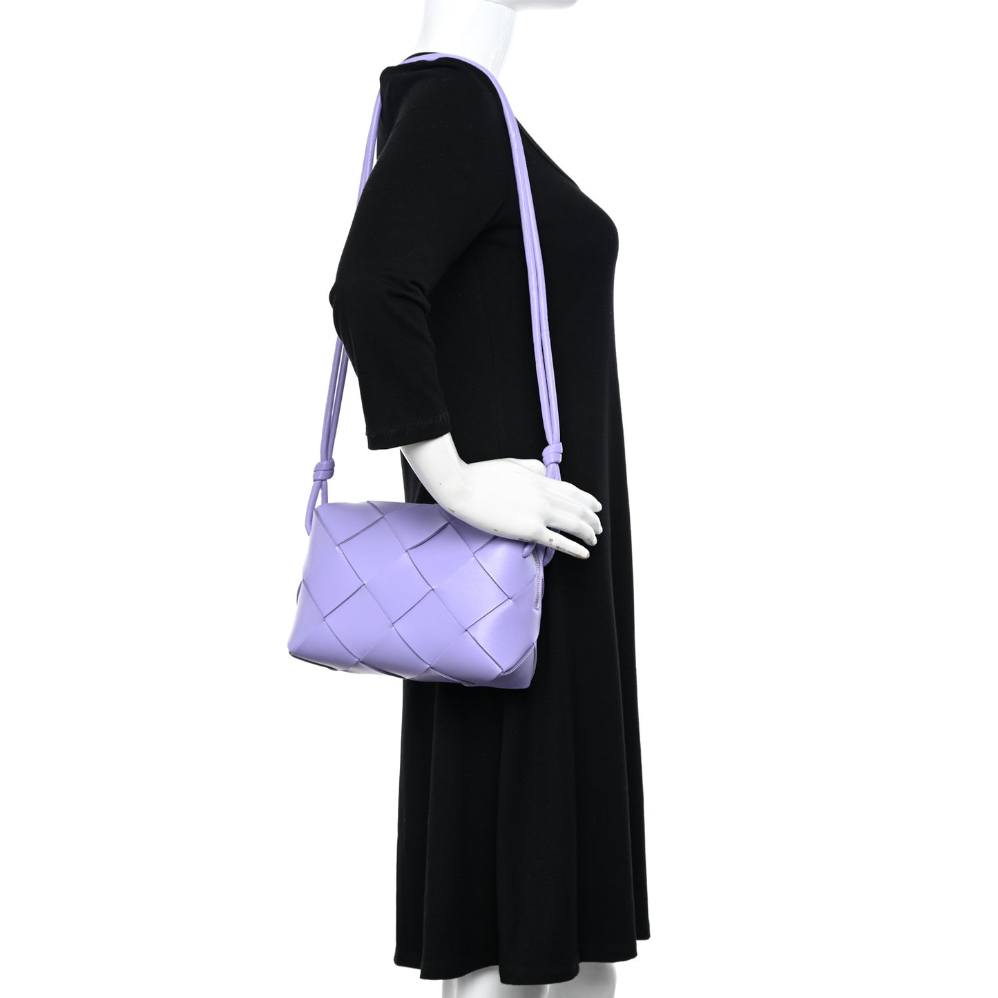 Lambskin Maxi Intrecciato Small Cassette Camera Bag Wisteria