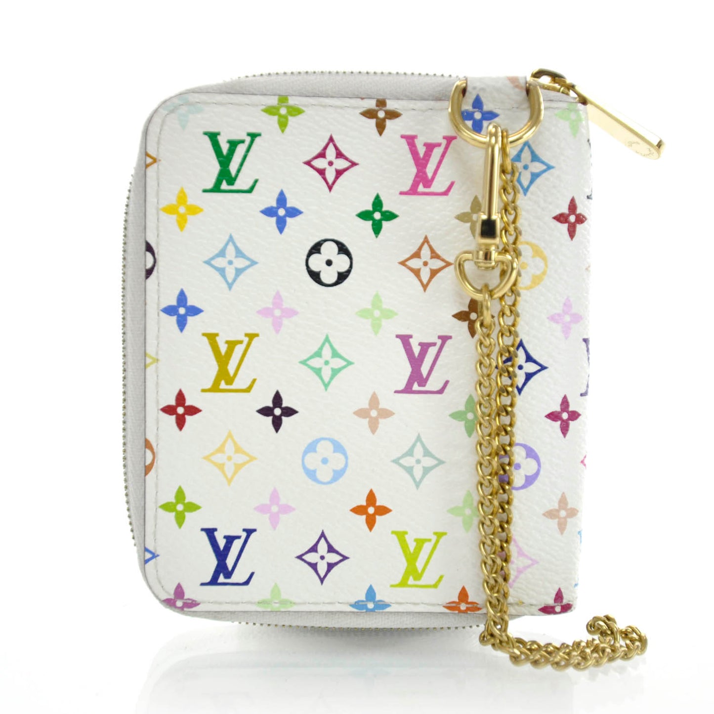 Monogram Multicolor Zippy Coin Purse Compact Wallet White