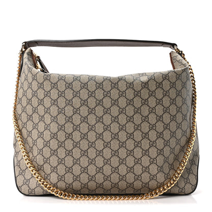 Gucci GG Supreme Monogram Large Linea A Hobo Light Brown 1 of 19