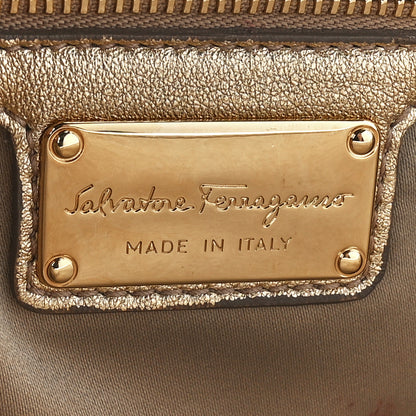 Salvatore Ferragamo Glitter Vara Bow Flap Crossbody Gold 6 of 12
