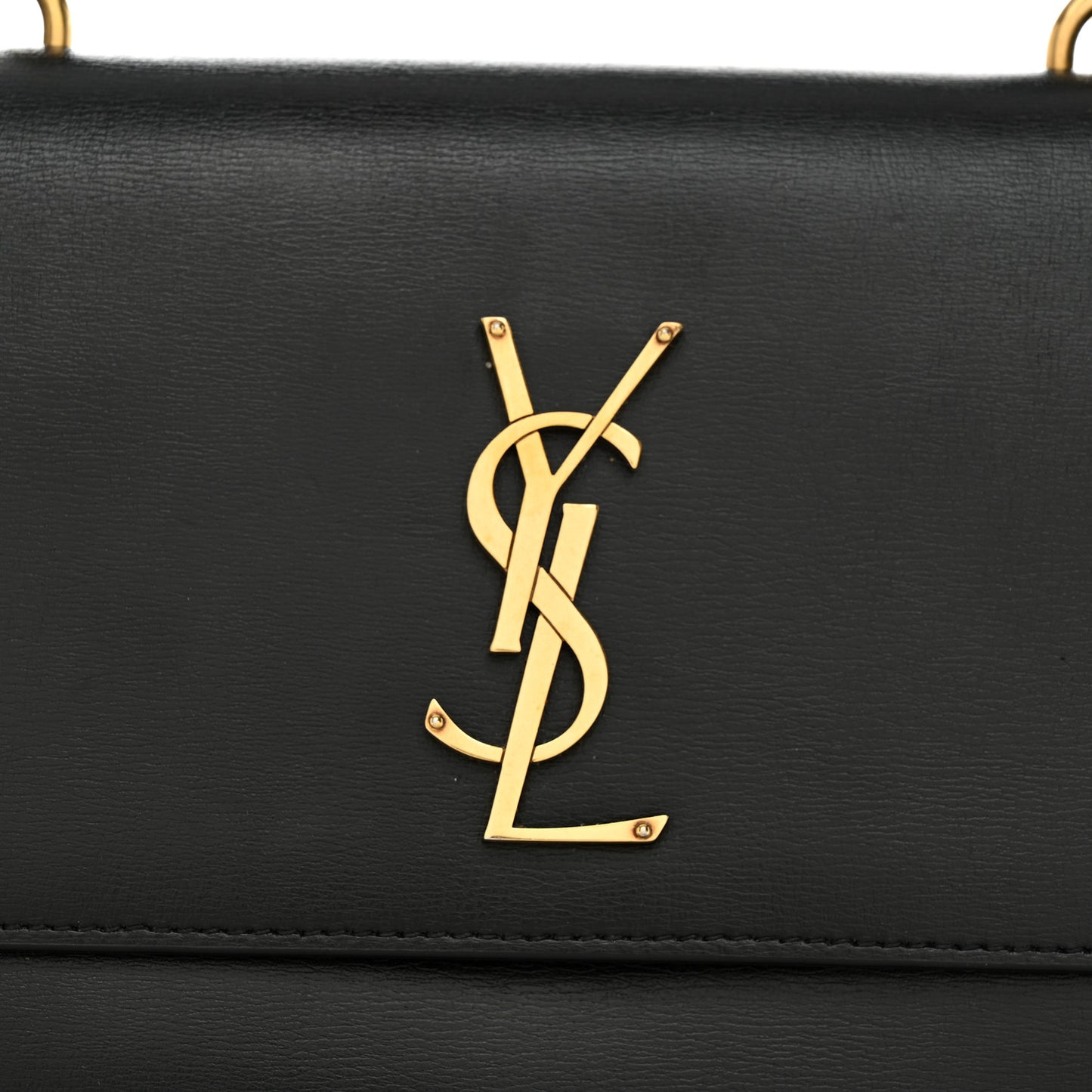 Smooth Calfskin Medium Monogram Sunset Satchel Black