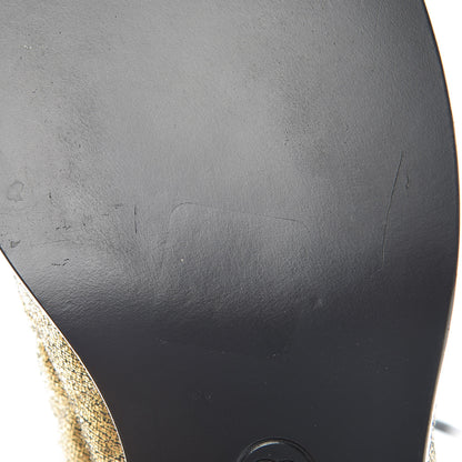 Chanel Metallic Goatskin Cap Toe Short Boots 37 Gold Black 7 of 10