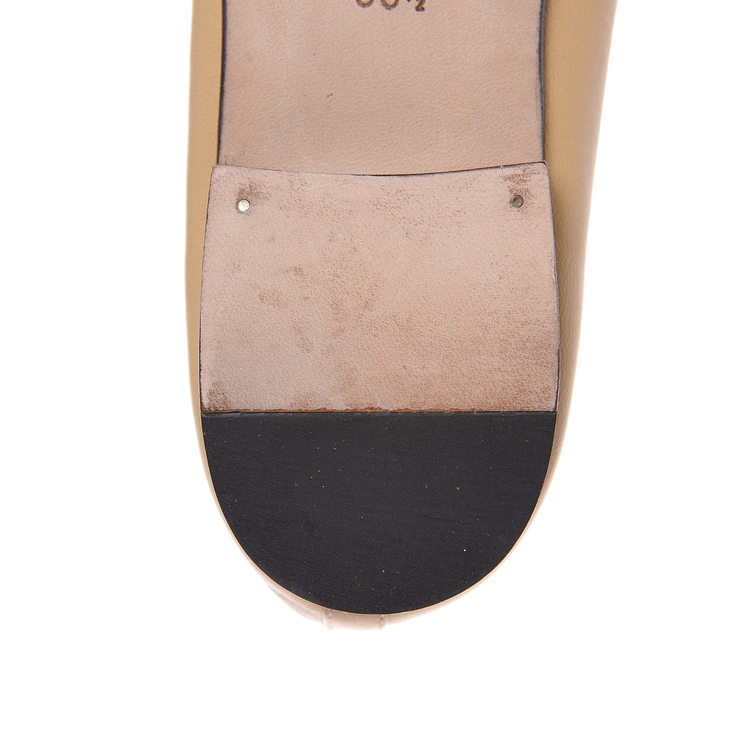 Chanel Lambskin Cap Toe Ballerina Flats 38.5 Beige Black 11 of 12