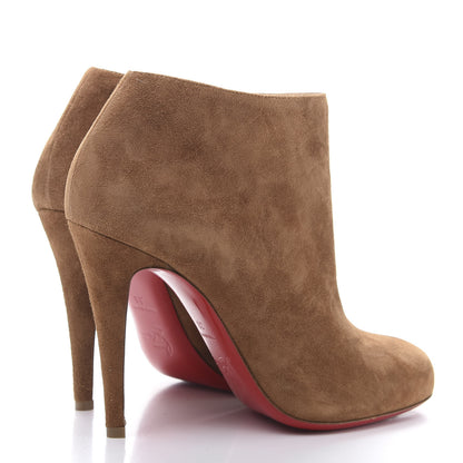 Christian Louboutin Veau Velours Belle 100 Ankle Boots 38 Tan 4 of 7