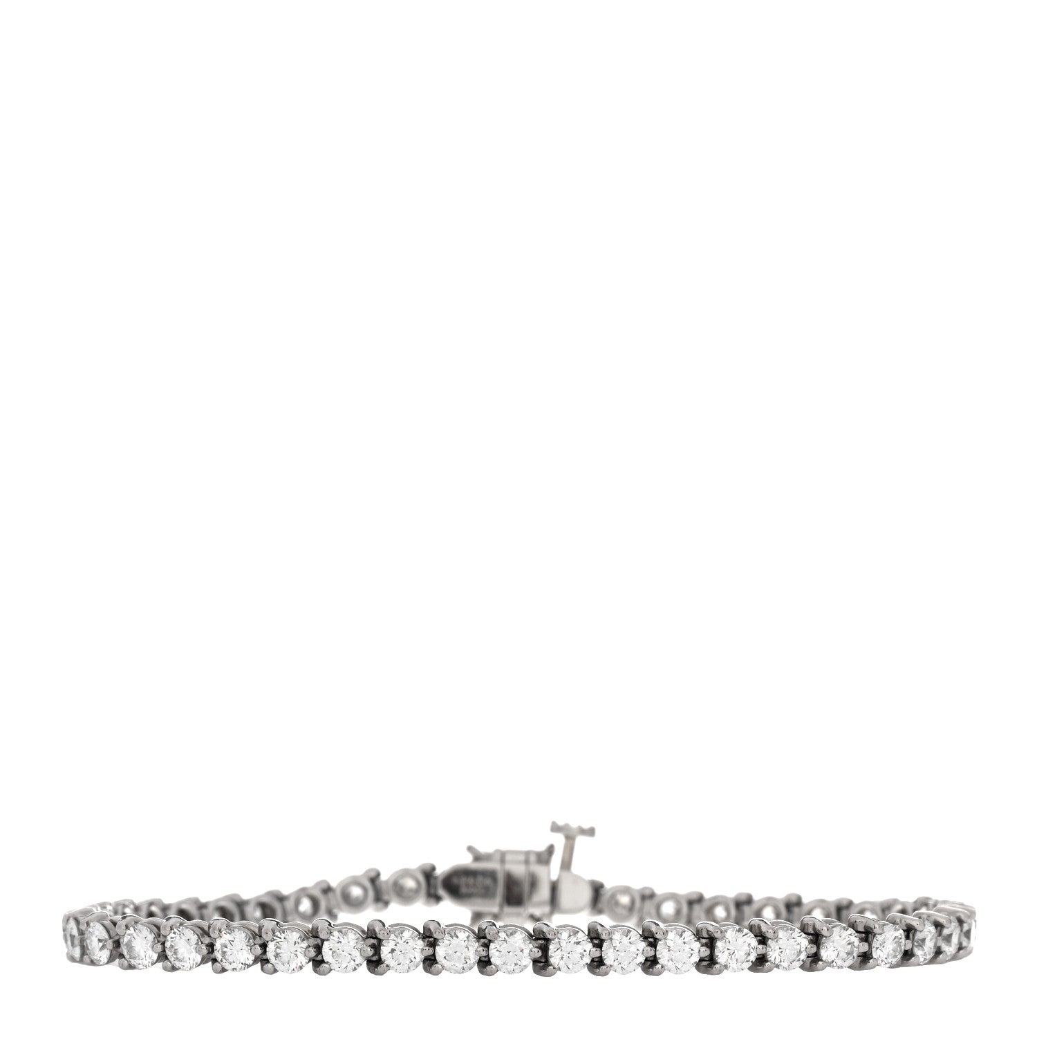 Tiffany Platinum Diamond 4.49ctw Victoria Tennis Bracelet 2 of 4