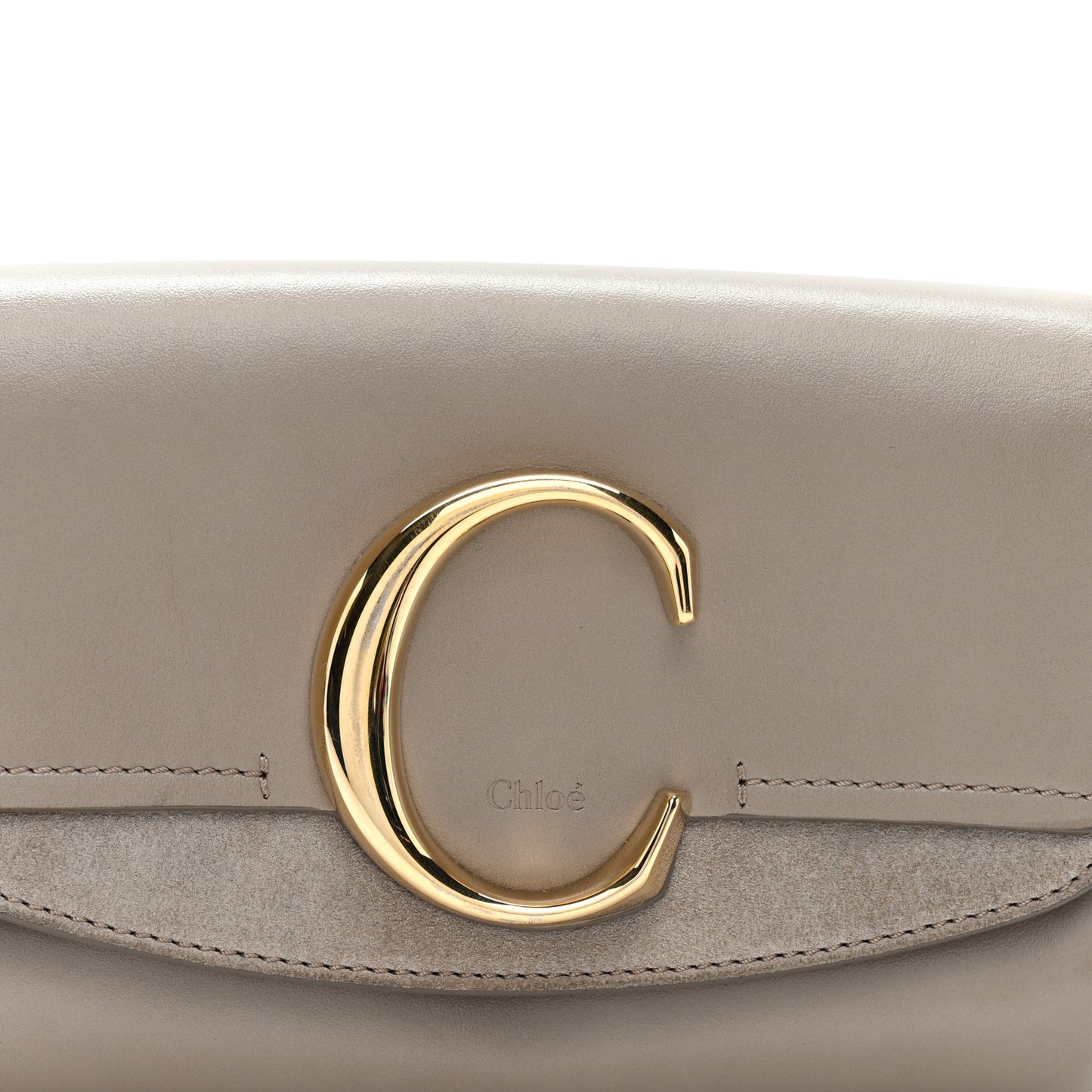 Calfskin Suede C Belt Bag Motty Grey