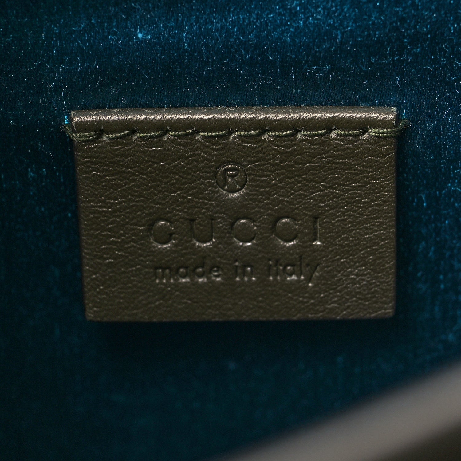 Gucci Velvet Moon Calfskin Crystal GG Monogram Small Dionysus Shoulder Bag Dark Olive Rose Gold 6 of 10