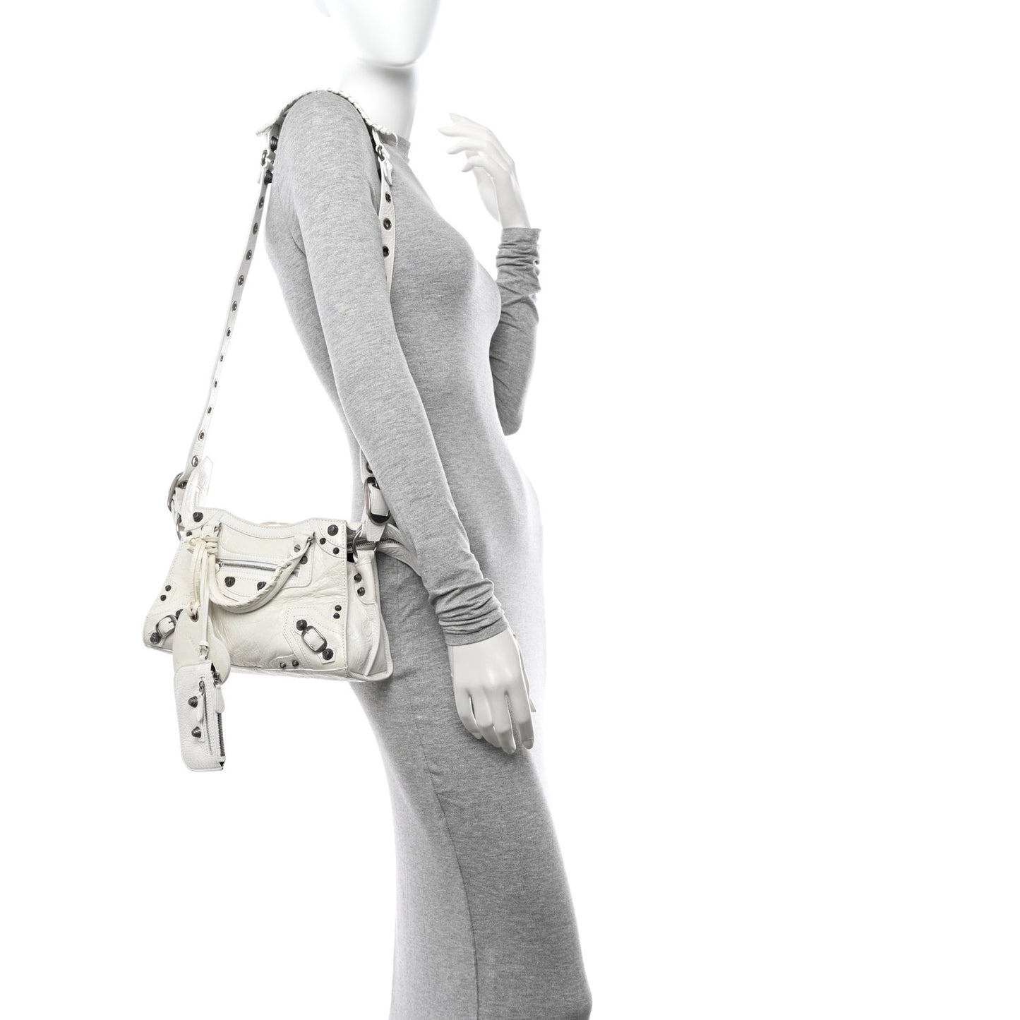 Agneau Arena Neo Cagole Handbag XS Optic White