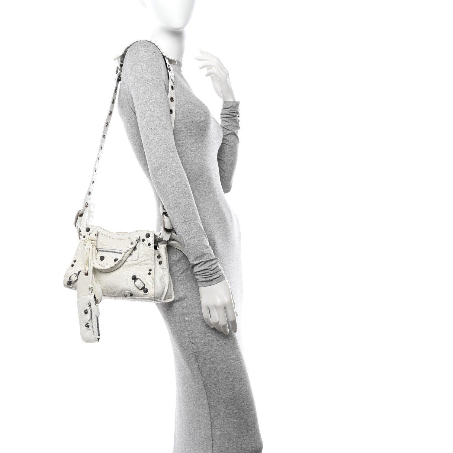 Balenciaga Agneau Arena Neo Cagole Handbag XS Optic White 2 of 14