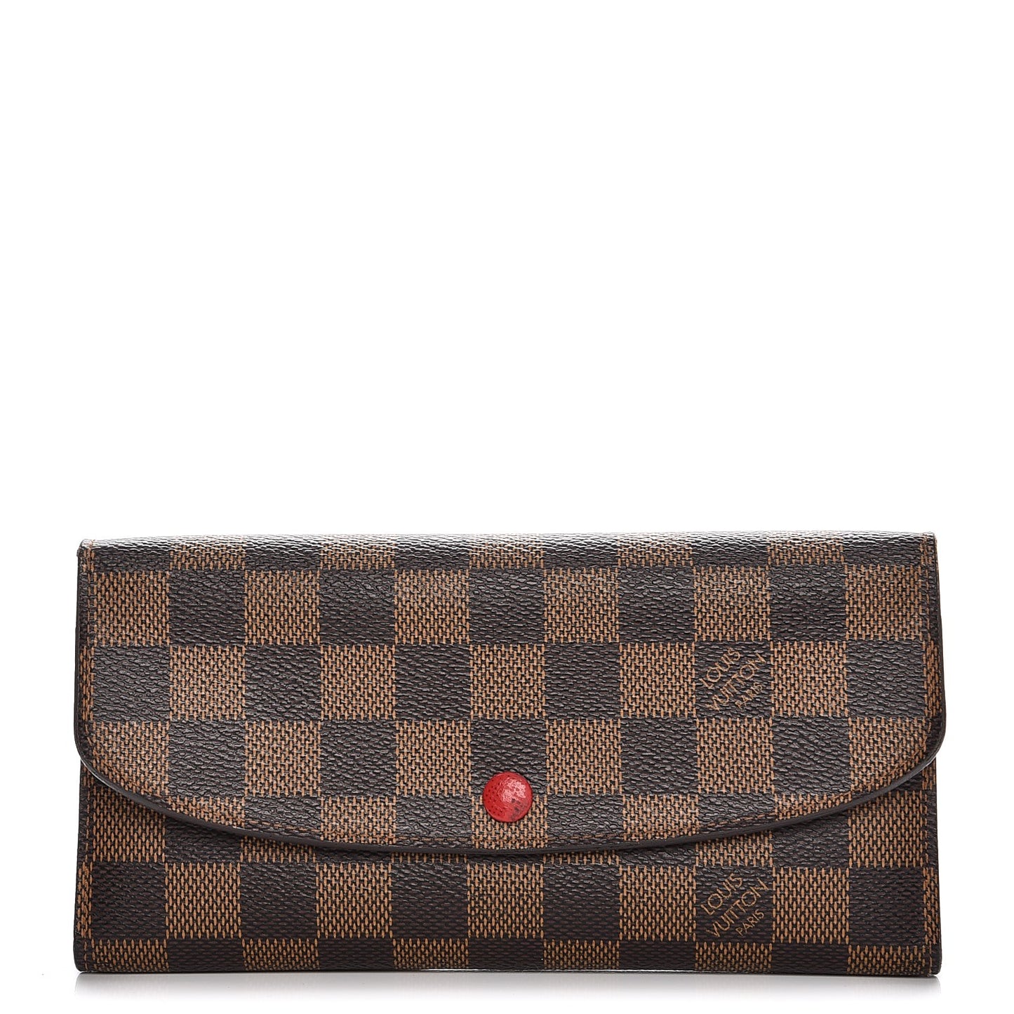 Damier Ebene Emilie Wallet Red