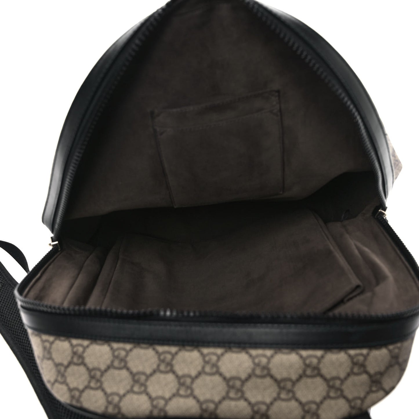 GG Supreme Monogram Medium Backpack Black