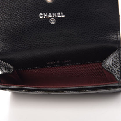 Chanel Caviar Quilted Flap Card Holder Black 5 of 9