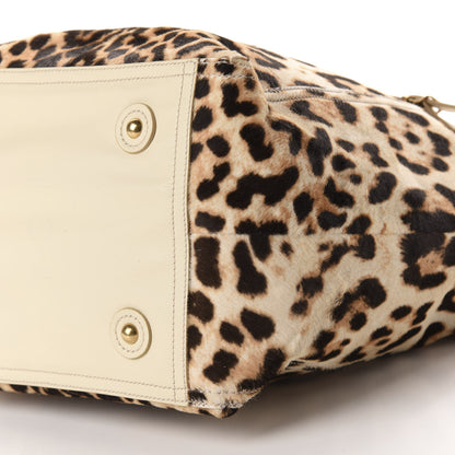 Saint Laurent Pony Hair Leopard Print Large Downtown Tote 6 of 9