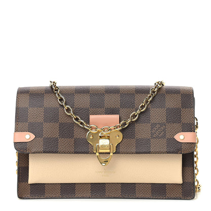 Louis Vuitton Damier Ebene Vavin Chain Wallet Creme 1 of 10