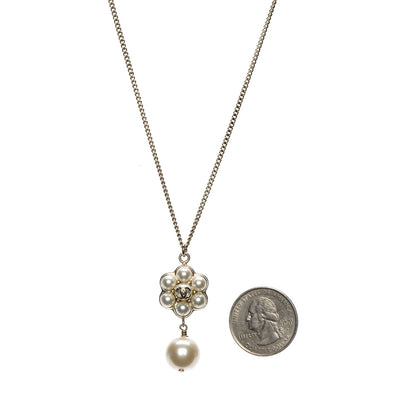 Chanel Pearl CC Drop Necklace Gold 5 of 6
