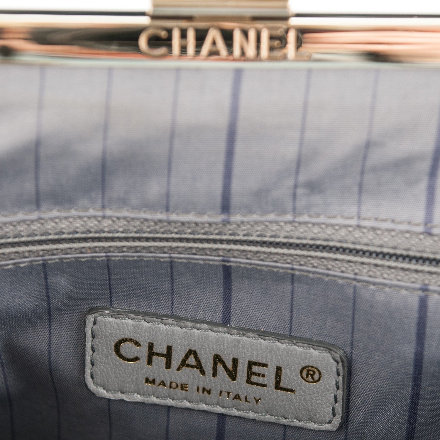 Chanel Glazed Calfskin Quilted Small Mademoiselle Frame Bag Black 6 of 7