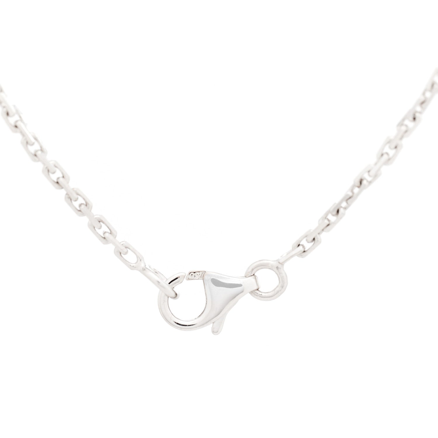 Cartier 18K White Gold Diamond Interlocking LOVE Necklace 6 of 10