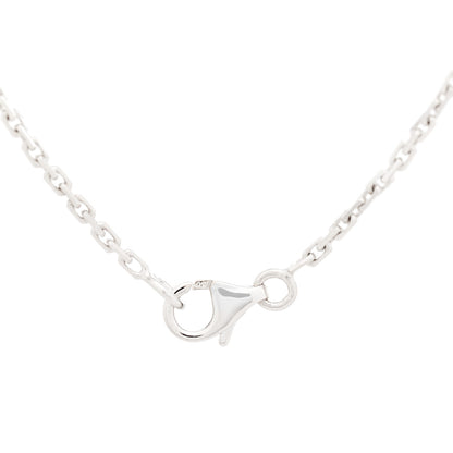 Cartier 18K White Gold Diamond Interlocking LOVE Necklace 6 of 10