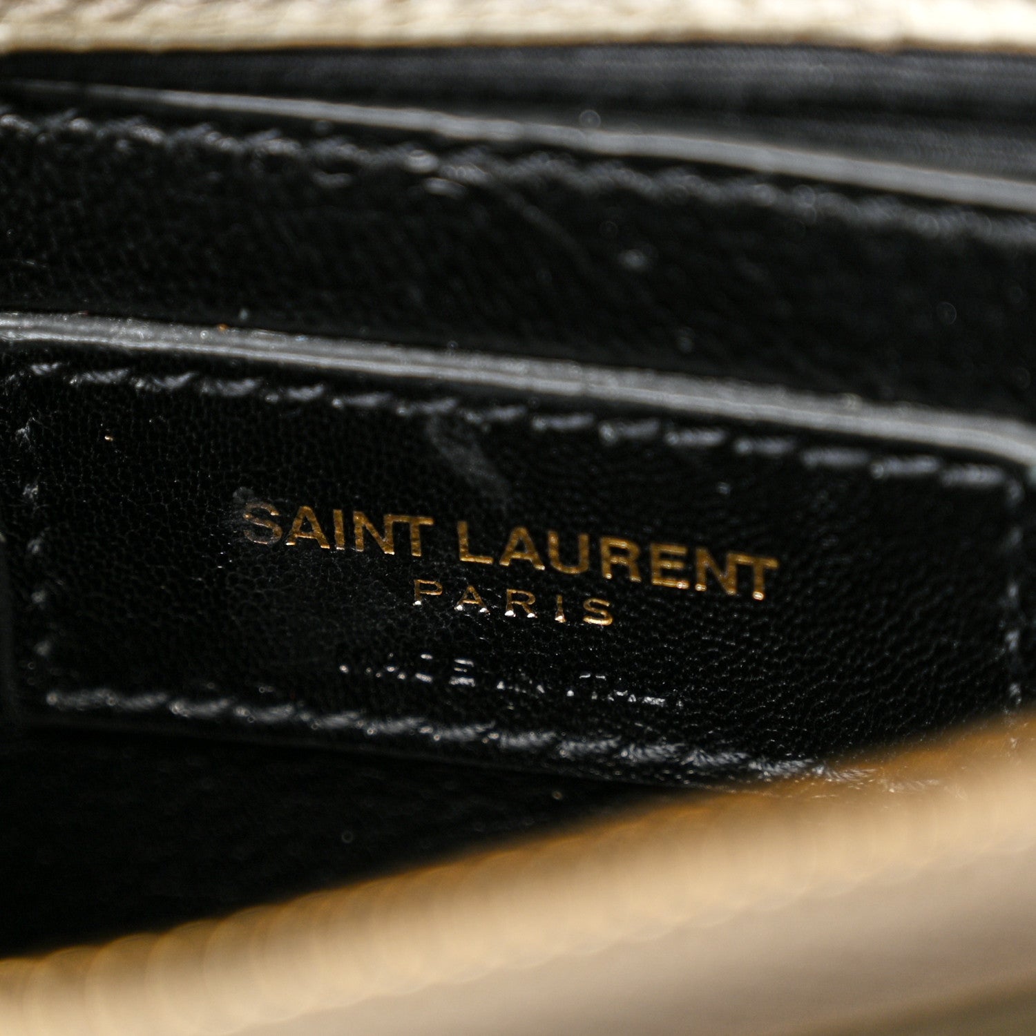 Saint Laurent Waxed Calfskin Matelasse Chevron Medium Monogram College Bag Fog Gray 7 of 12