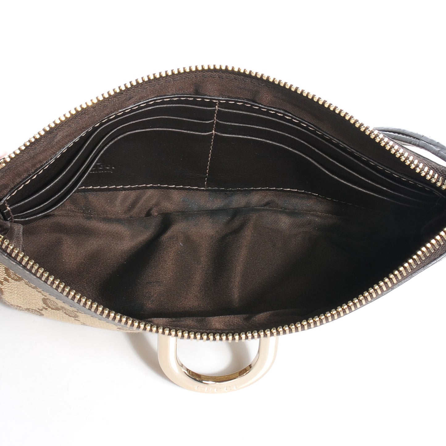 Monogram D Gold Wristlet