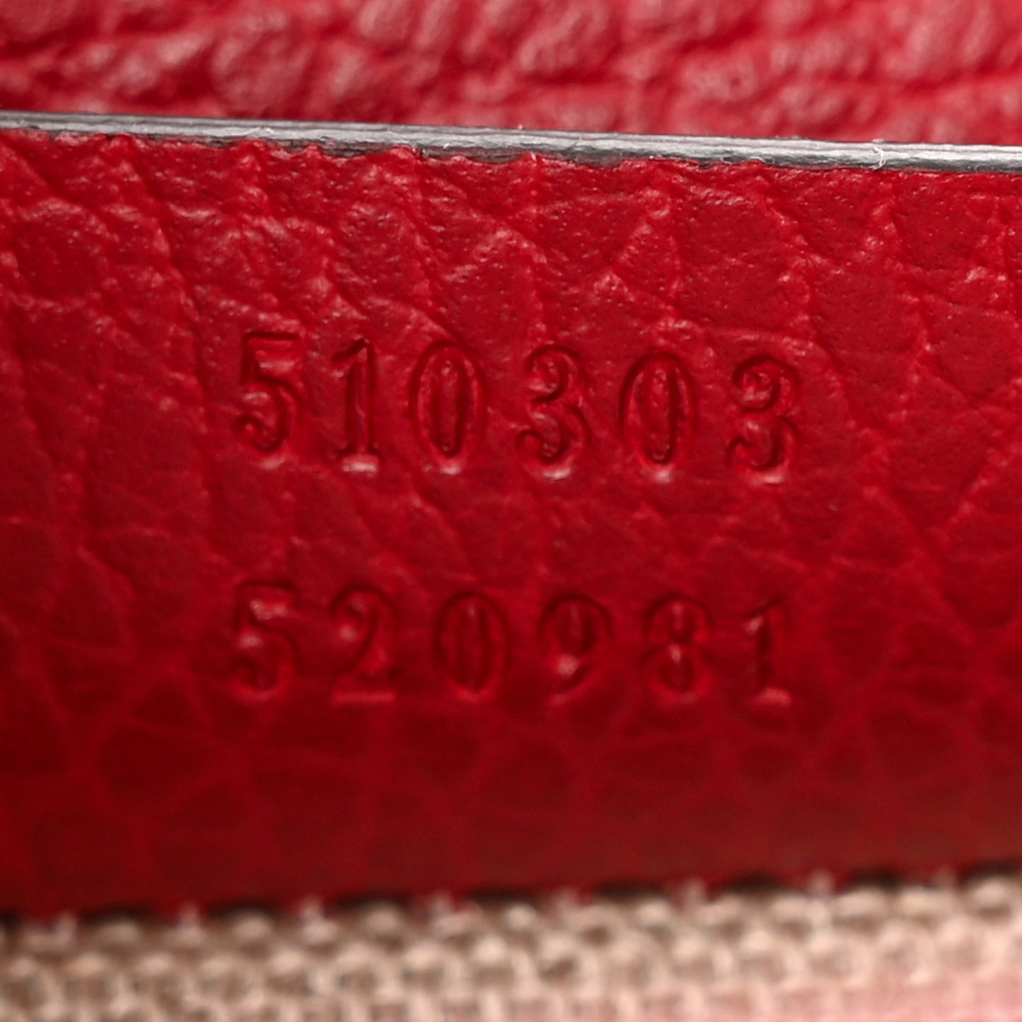 Dollar Calfskin Interlocking G Shoulder Bag Red