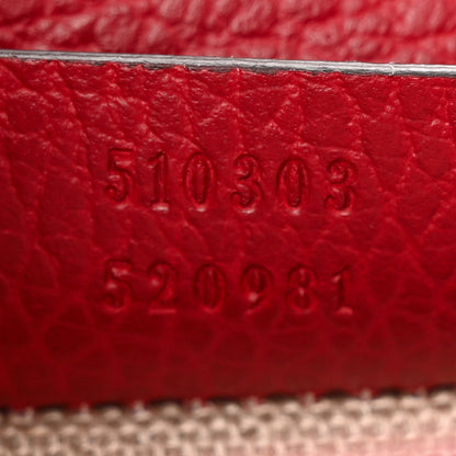 Gucci Dollar Calfskin Interlocking G Shoulder Bag Red 8 of 21