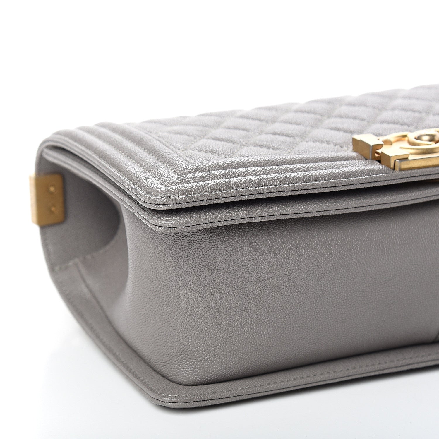 Chanel Caviar Quilted Medium Boy Flap Grey 7 of 10