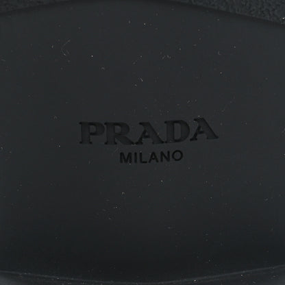 Prada Satin Crystal Metal Triangle Logo 40mm Loafer Mules 39.5 Cristal 7 of 8