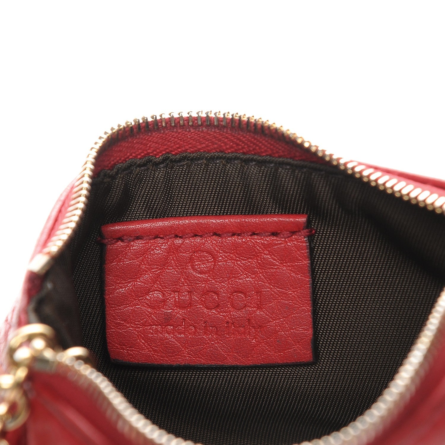 Gucci Pebbled Calfskin Soho Key Case Red 6 of 11
