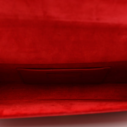 Saint Laurent Grain De Poudre Classic Monogram Cassandre Clutch New Red 5 of 6
